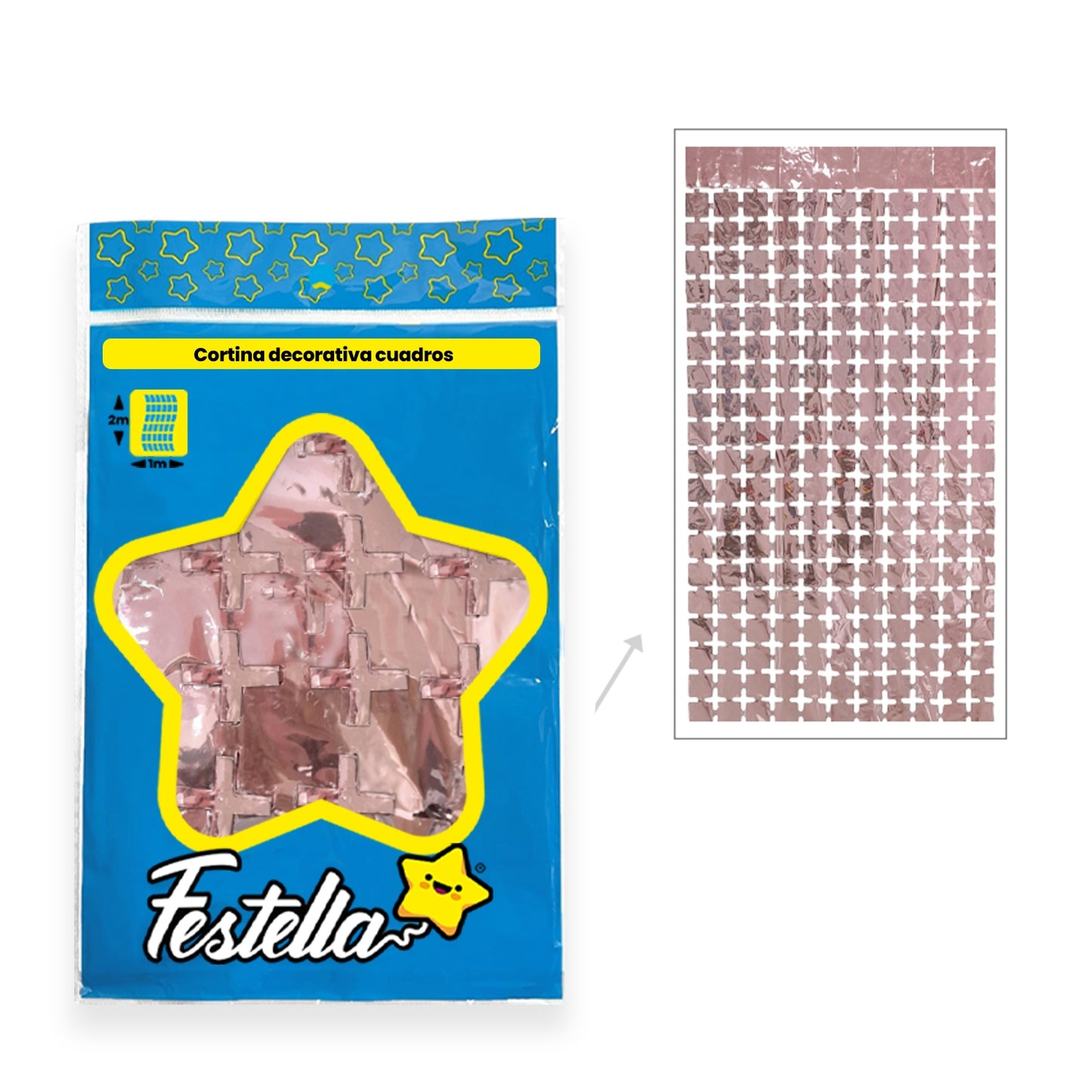 Cortina Fiesta Cuadros