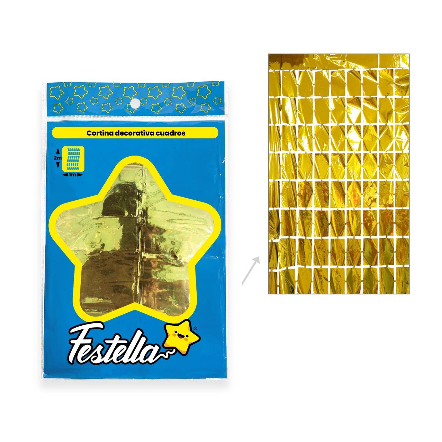 Cortina Fiesta Cuadros