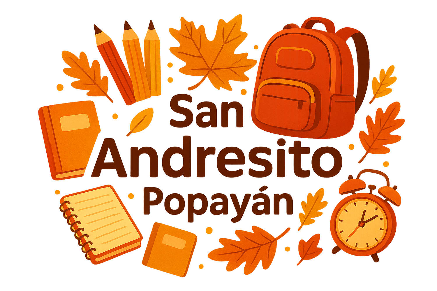 nombre de empresa con fondo de temporada escolar